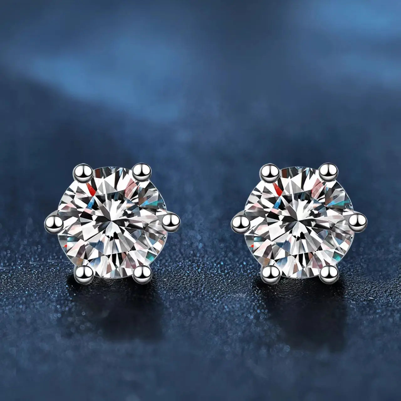 Aretes de Moissanita D Color Certificada 0.5–2Ct – Plata 925 Chapado en Oro