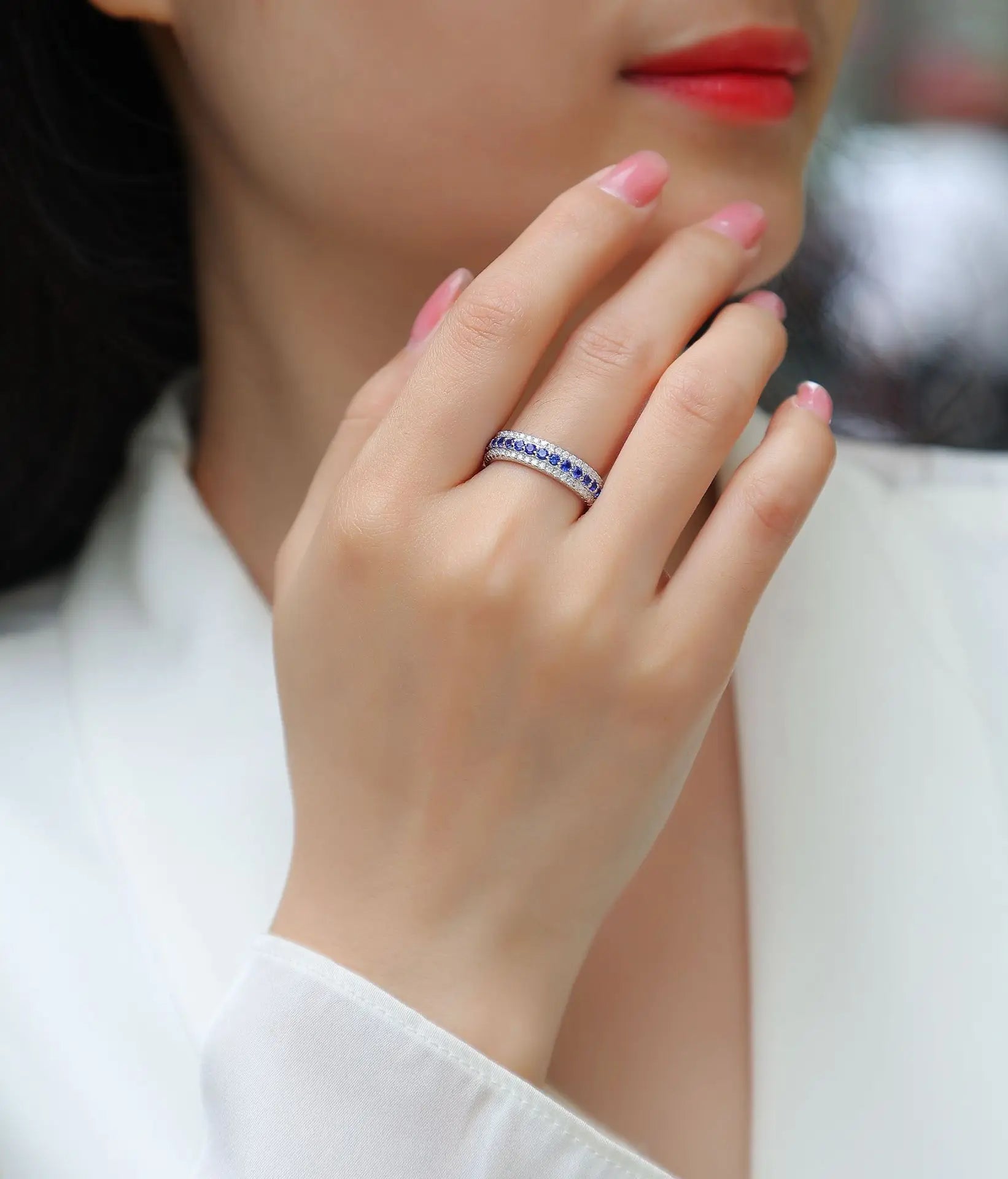 Anillo Aura Moissanite – Plata 925 Oval 0.3ct