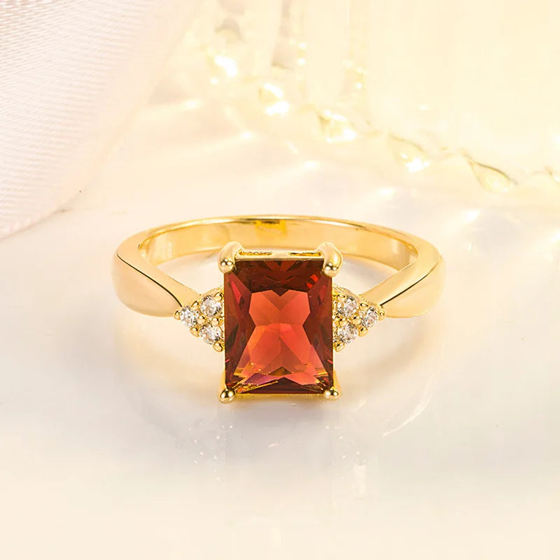 Anillo de Piedra Obsidiana Natural en Oro 14K